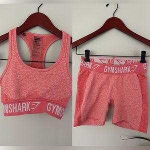 Gymshark Flex Shorts & Sports Bra Original Pink Small
